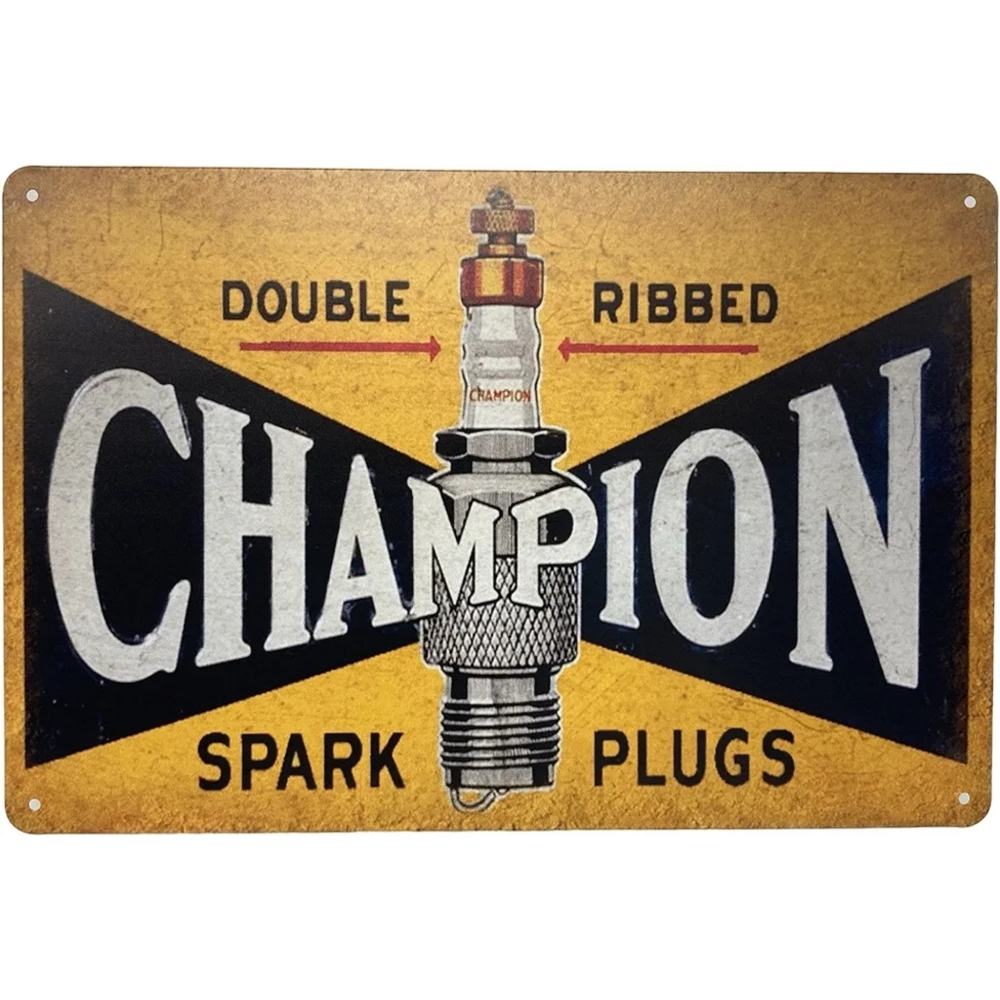 Man Cave Garage Metal Champion Spark Plug Wall Sign NEW!